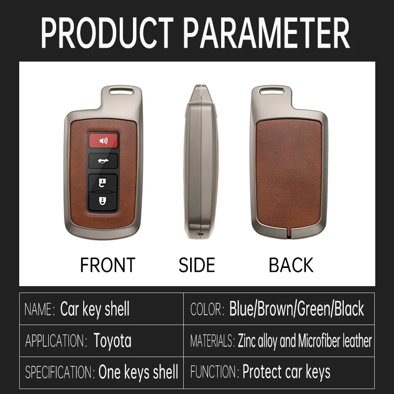 Car Key Case Cover Shell Fob for Toyota Auris Camry RAV4 Avalon Yaris Verso 2012 2013 2014 2015 2016 2017 2018 Car Accessories view 6