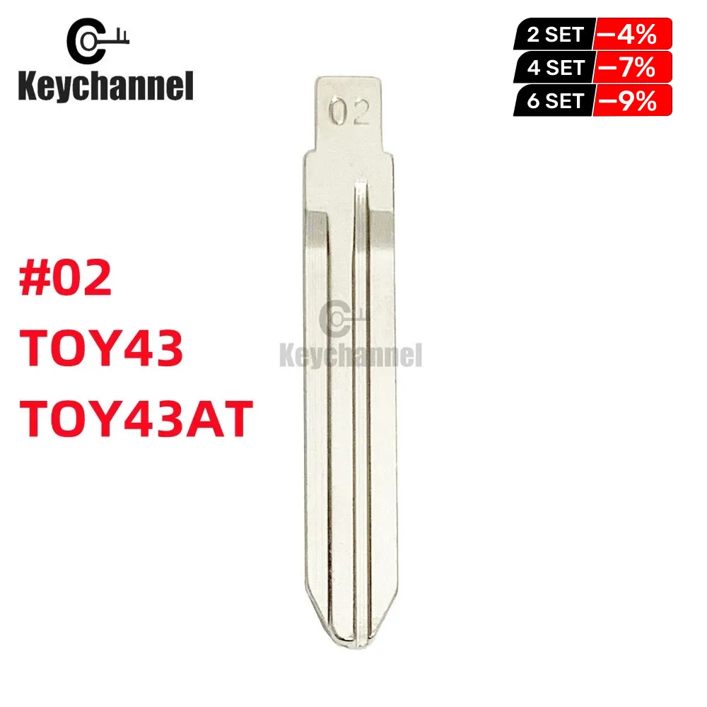 5PCS/Lot 02# KD Blade Car Key Blade Lishi TOY43 TOY43AT Blade For Xhorse KD KEYDIY JMD For Toyota Corolla Camry Fortuner Avensis