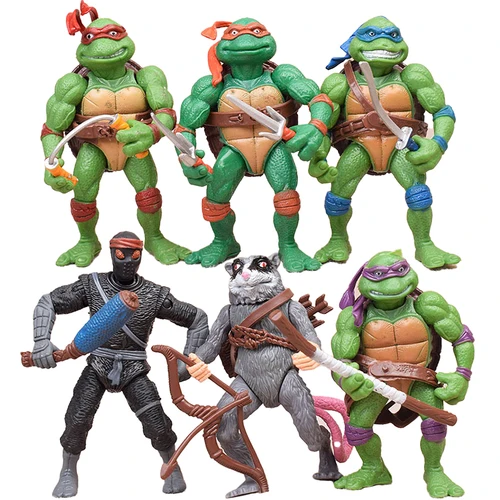 닌자 거북이 애니메이션 피규어 네카 TMNT 한정판 액션 피규어, 조각상 액션 피규어, 움직일 수 있는 모델 장난감 선물, 6 개/4 개/세트  Best5