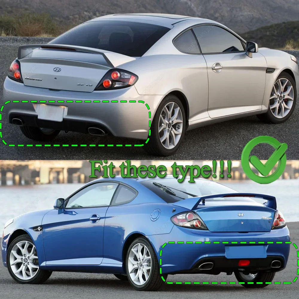 Car Rear Bumper Diffuser Lip Cover Spoiler Splitter For Hyundai Coupe / Tiburon 2007 2008 2009 Body Kits Tuning Gloss Black ABS