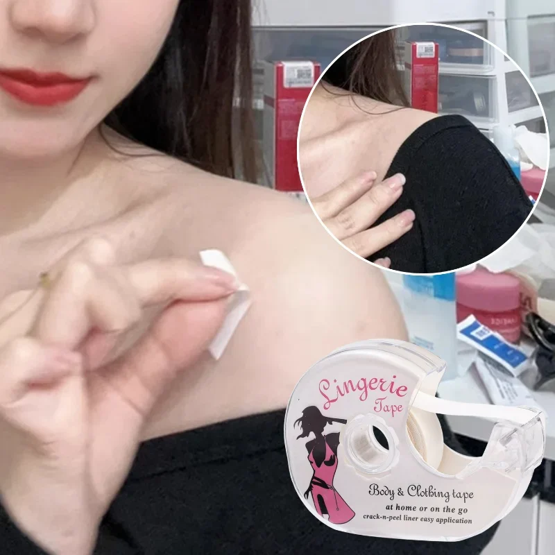 Двусторонняя лента для тела, самоклеящийся бюстгальтер, одежда, классическая рубашка, секретная наклейка, прозрачная лента для нижнего белья, невидимая нашивка на грудь с защитой от змей