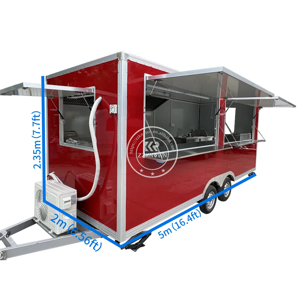 패스트 푸드 트럭, 이동식 주방 양보 음식 트레일러, 거리 커피 자판기, 장비 포함