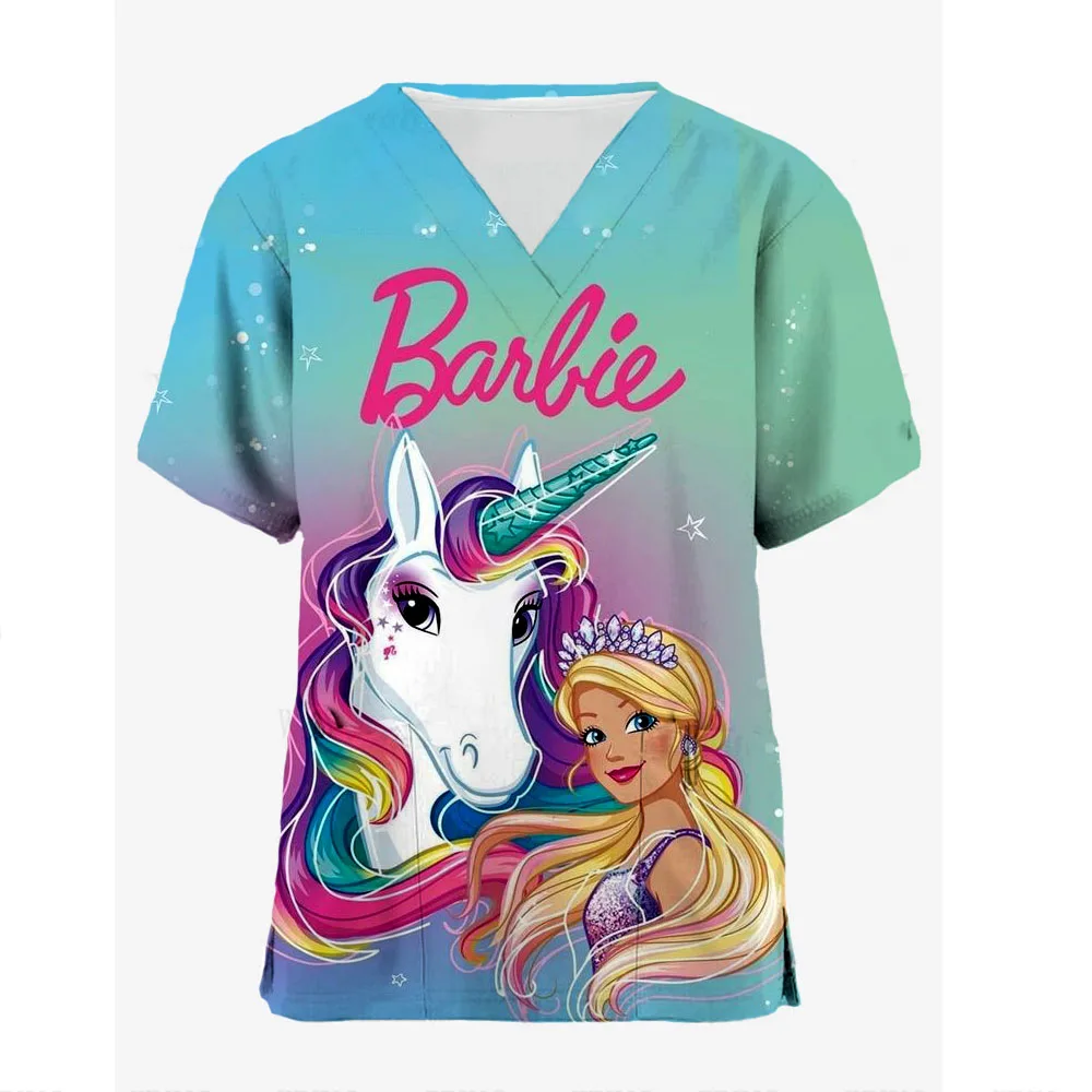 Barbie Princess Printed Medical uniform, women's Nurse accessories, Clinical uniform, Dental Work uniform, Veterinary Spa Froste