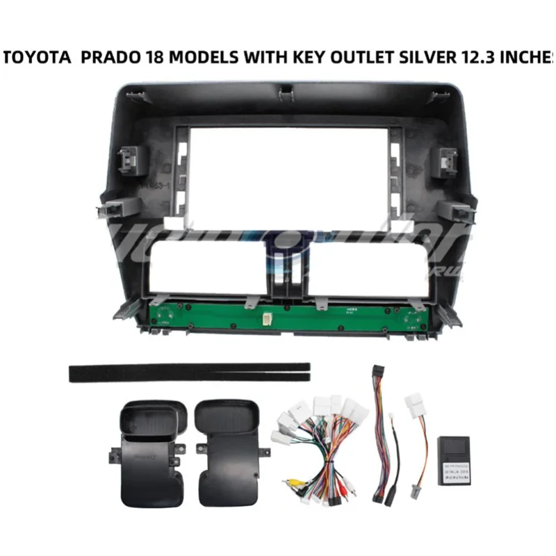 Autoradio Stéréo GPS MP5 Android First 2 Din Fascias Panel Prada Board Frame Cover, 12.3 ", TOYOTA PRADO FRAcloser, 2018