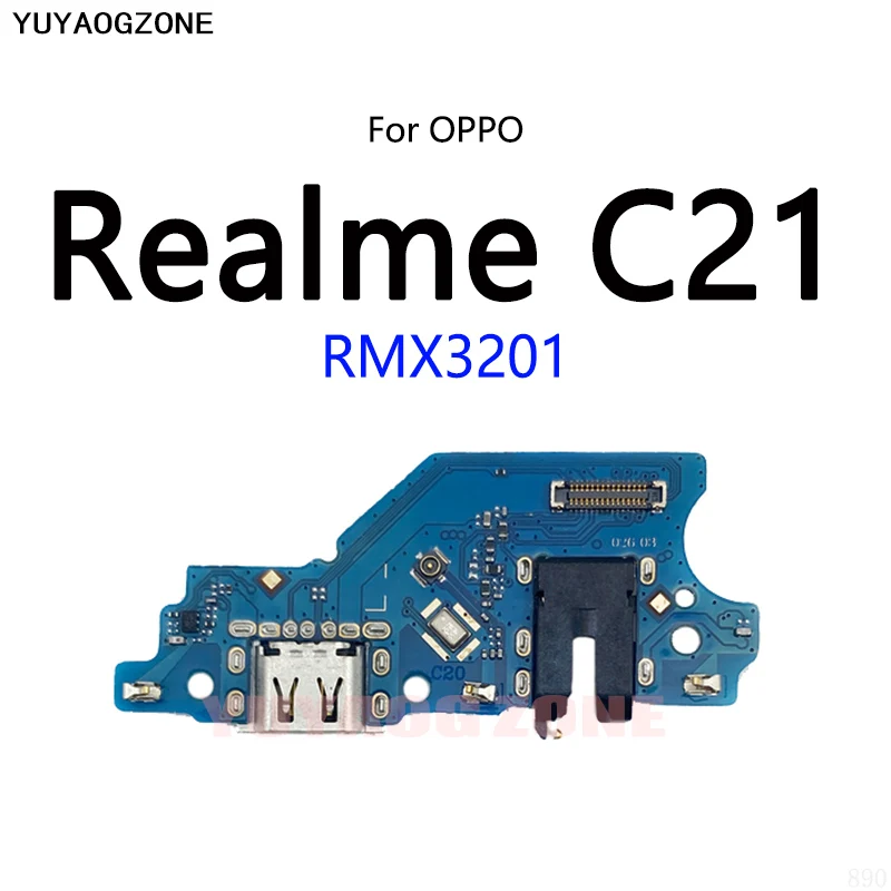 Puerto de carga USB, conector Jack, Cable flexible para OPPO Realme C21Y C21 C11 2021, módulo de placa de carga