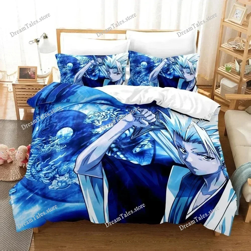 Exquisite 3D Cartoon Bleach Toushirou Ichigo Wallpaper Print Bedding Set Duvet Cover Comforter Bed Youth Kids Girls Boys Gift741 6