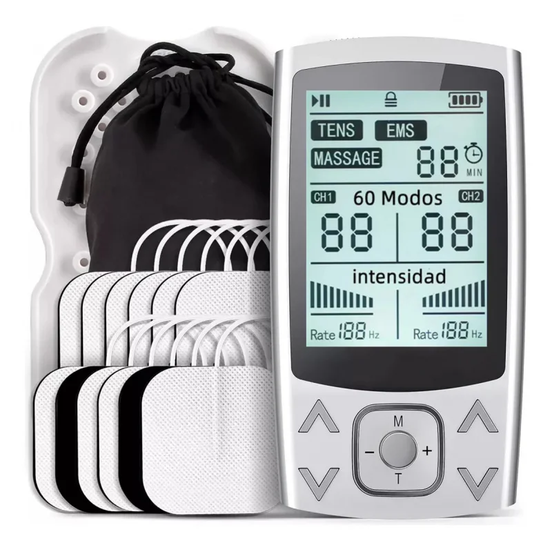 

Новый 60-режимный низкочастотный физиотерапевтический аппарат TENS, три в одном: массажер с импульсами EMS для каналов AB