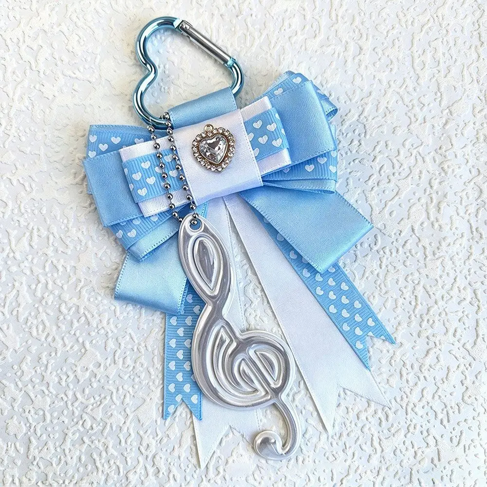 Rhinestone Itabag Decoration Handmade Alloy Buckle DIY Lolita Merch Decoration Double Layer Ribbon Polka Dot