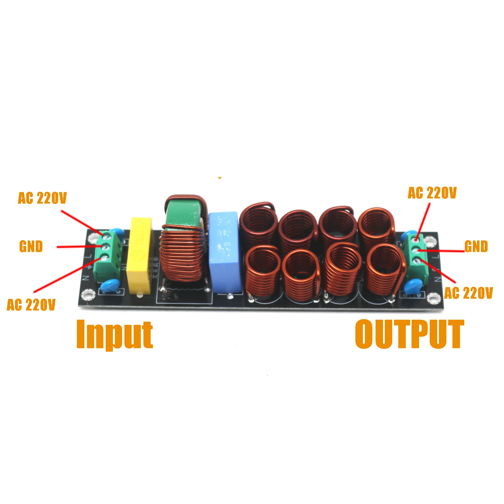 4400W 20A AC EMI Filter 110V 220V Power Purifier Filter Noise Suppressor Electromagnetic interference Audio Amplifier Speaker