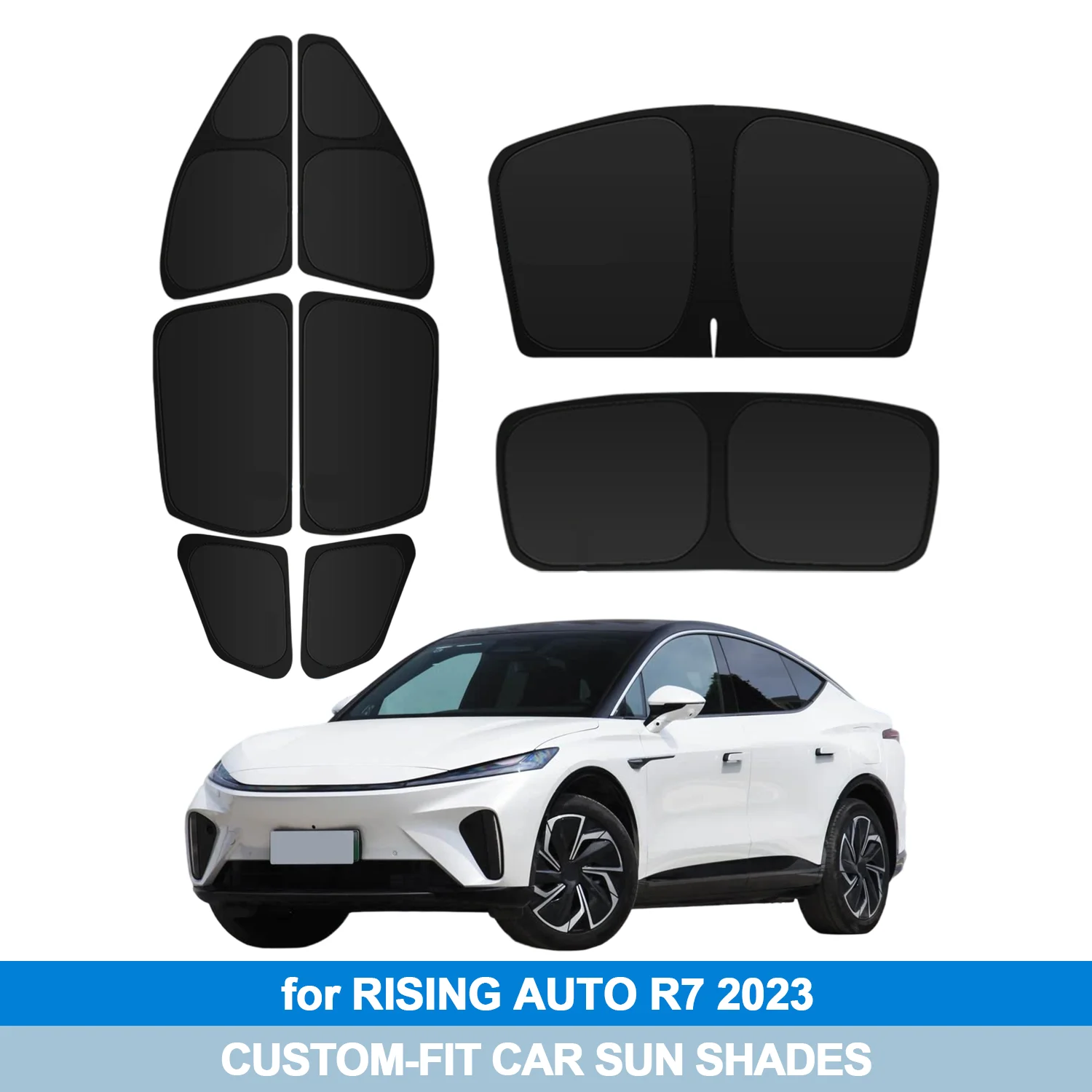 

For RISING AUTO R7 2023 Windshield Sun Shade Side Window Shades Cover Sun Visor Shield Privacy Protection