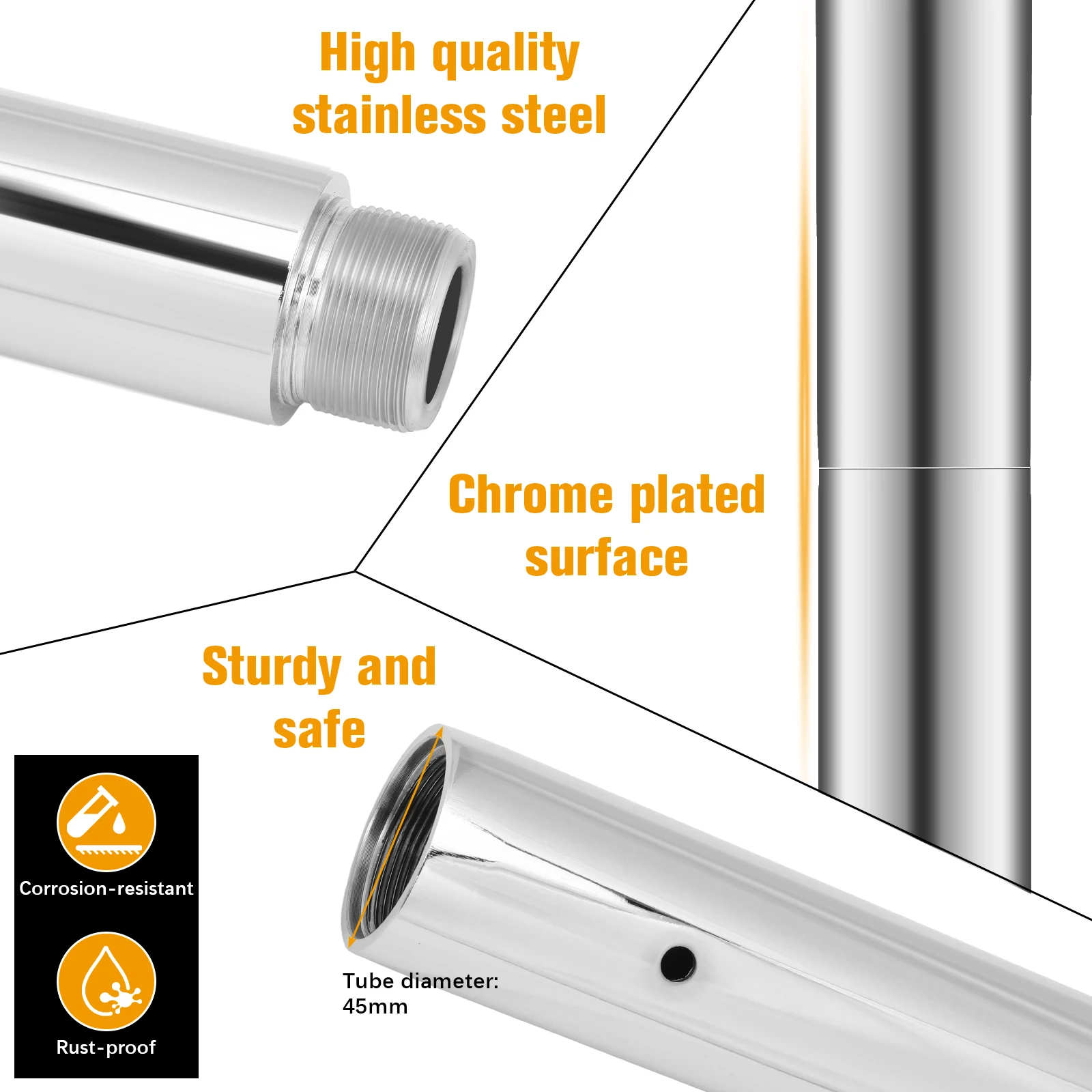 

Commercial Permanent Dance Pole Adjustable Height 7ft To 12ft Portable Dance Pole Removable 45mm for Home Exercise Club Gym