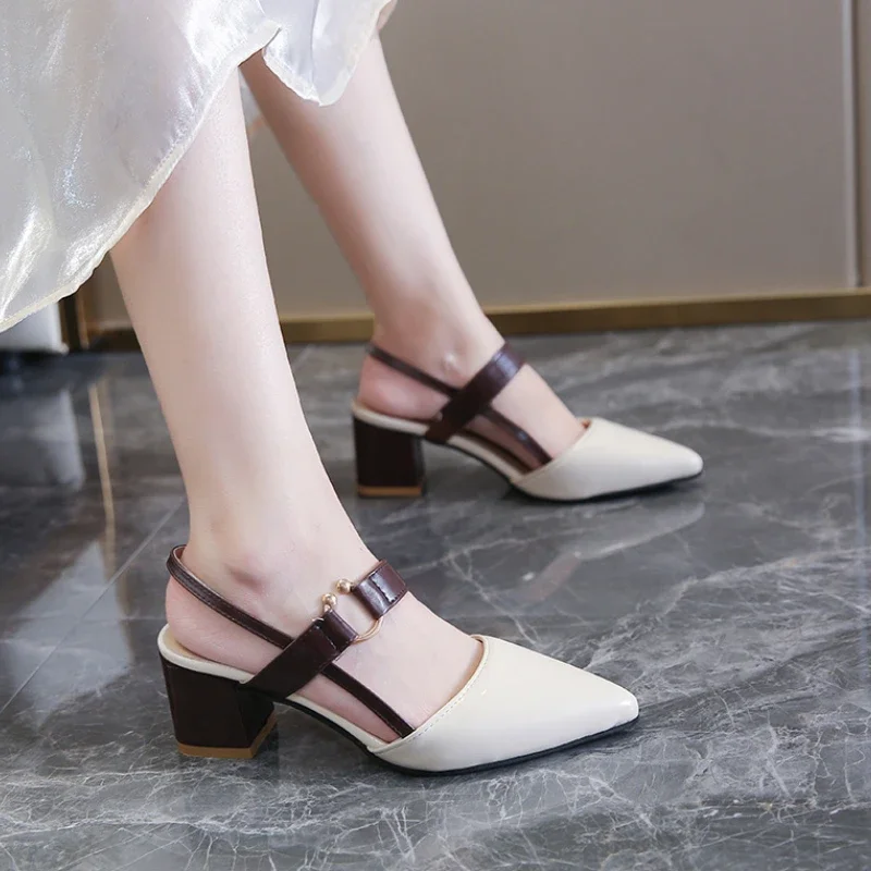 Women Spring Autumn Pumps Sandals Casual Fashion Sexy High Heels Women New Thick Heel Slippers Heel Clear Sandals Wholesale