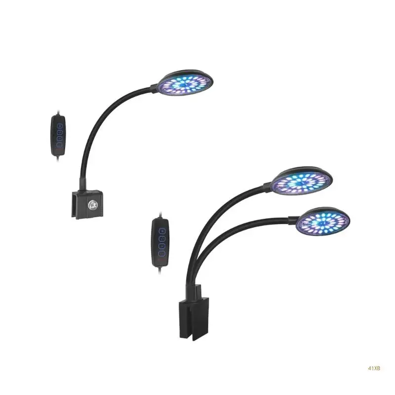 41XB Aquariums LED Light 6/7w LED for Small Size Fish Tanks Clip on Type Aquariums Light with Clip Adjustable Light Color