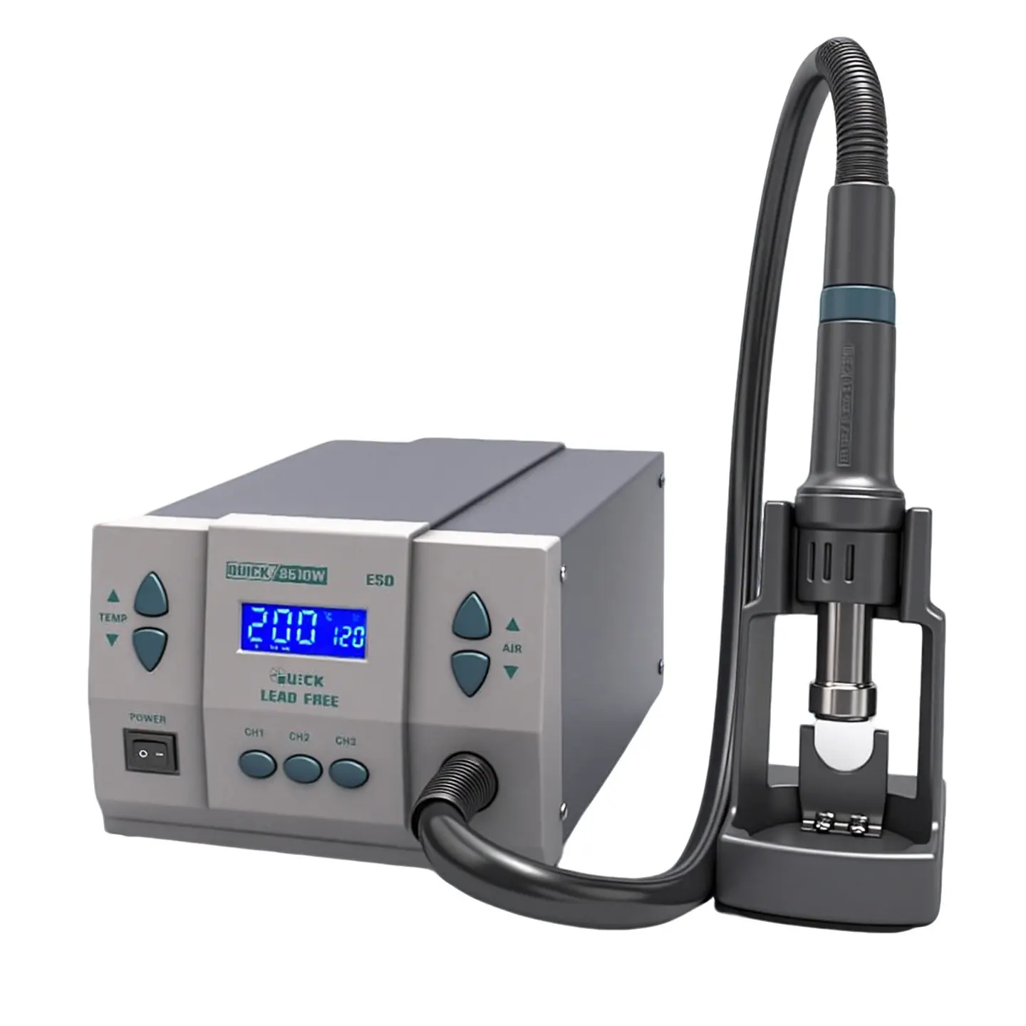 Hot Air Gun, High-power Straight-shank Hot Air Gun for 861dw Industrial Mobile Phone Maintenance Welding Table