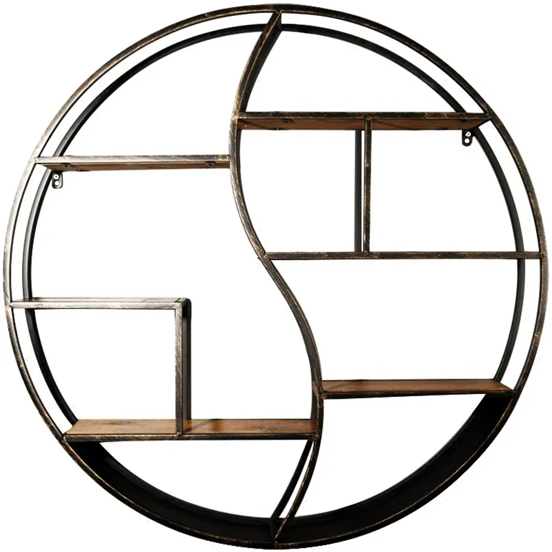 

Iron Storage Rack Wall Bar Restaurant Barbecue Restaurant Retro Creative Three-Dimensional on the Wall Wall Decoration