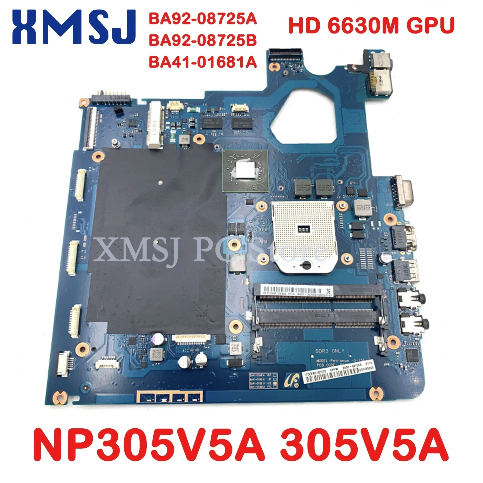 

XMSJ For Samsung NP305V5A 305V5A Laptop Motherboard BA92-08725A BA92-08725B BA41-01681A HD 6630M GPU DDR3 Main Board