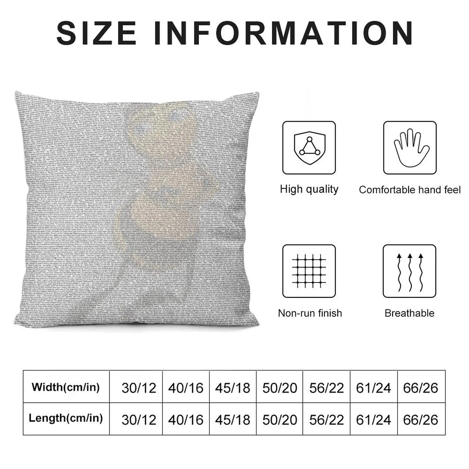 Entire Bee Movie Script Throw Pillow Sofa Covers christmas pillow case Pillows Aesthetic Sitting Cushion pillow