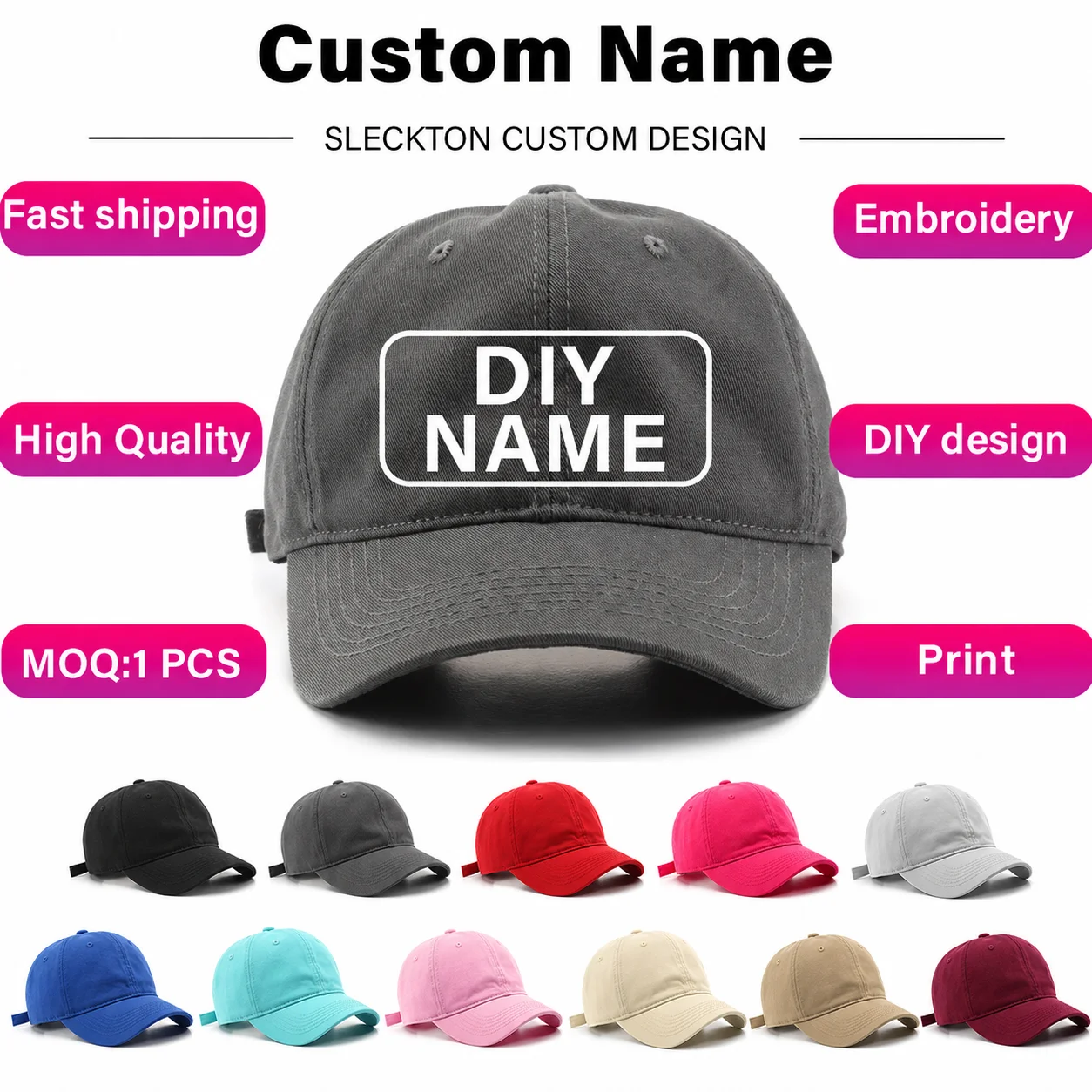 Custom Name Baseball Cap Fashi - Embroidery Name Designs 评论和价格