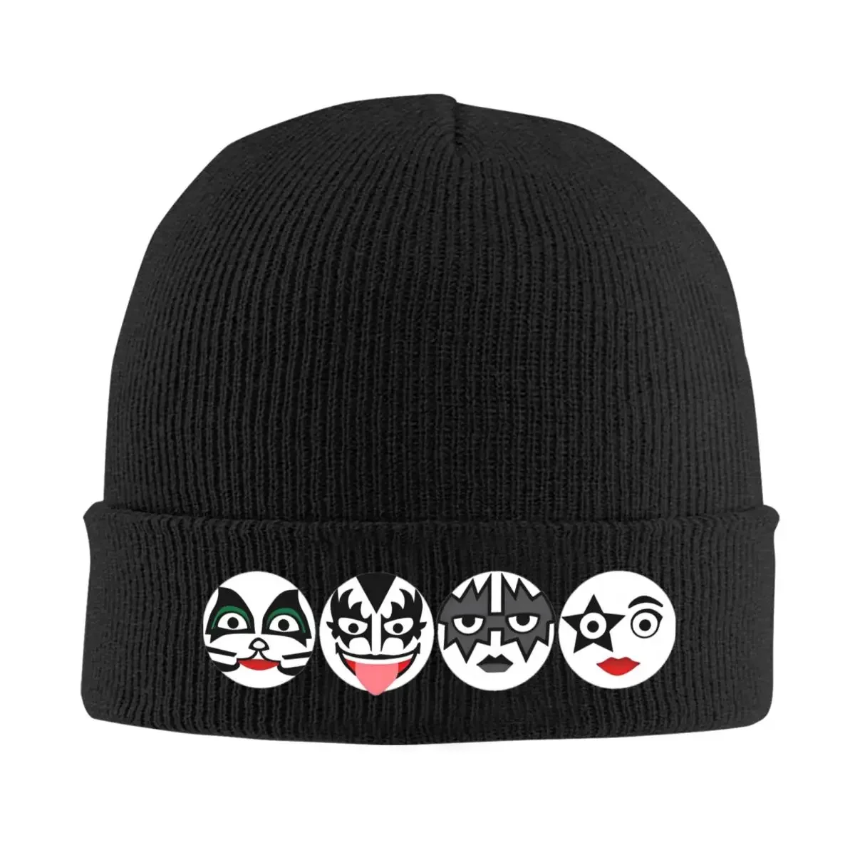 Kiss Band Music Heavy  Knitted Caps Women's Men's Beanies Winter Hats Acrylic Crochet Cap