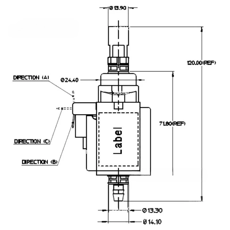 Adatto per 40 PX40G TYPE-G AC230V 2.0Mpa PX40G230-ACB-001 46W Pompa acqua Pompa booster Pompa a solenoide per macchina da caffè