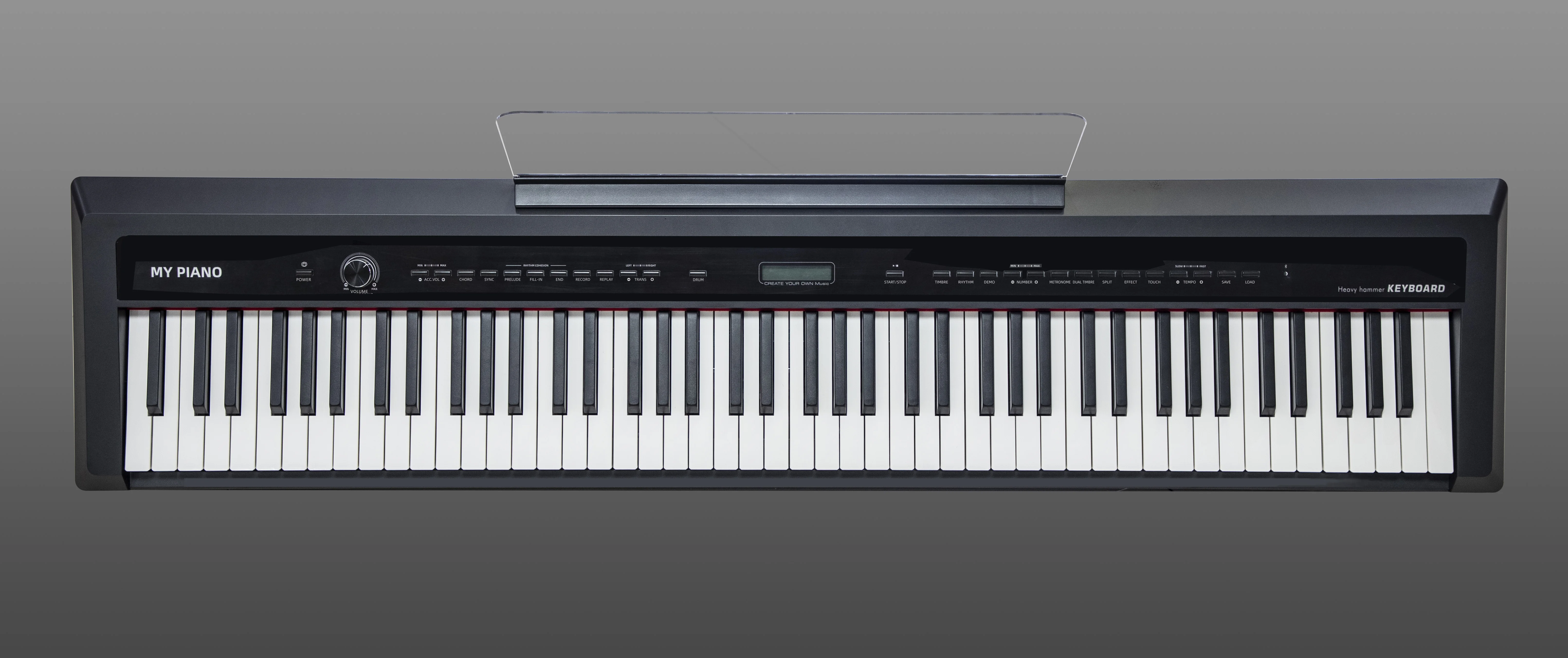 Hooqu عينة مجانية بالجملة الآلات الموسيقية 88 مفاتيح لوحة المفاتيح المطرقة عمل البيانو المحمولة البيانو الرقمي لوحة المفاتيح الكهربائية بي