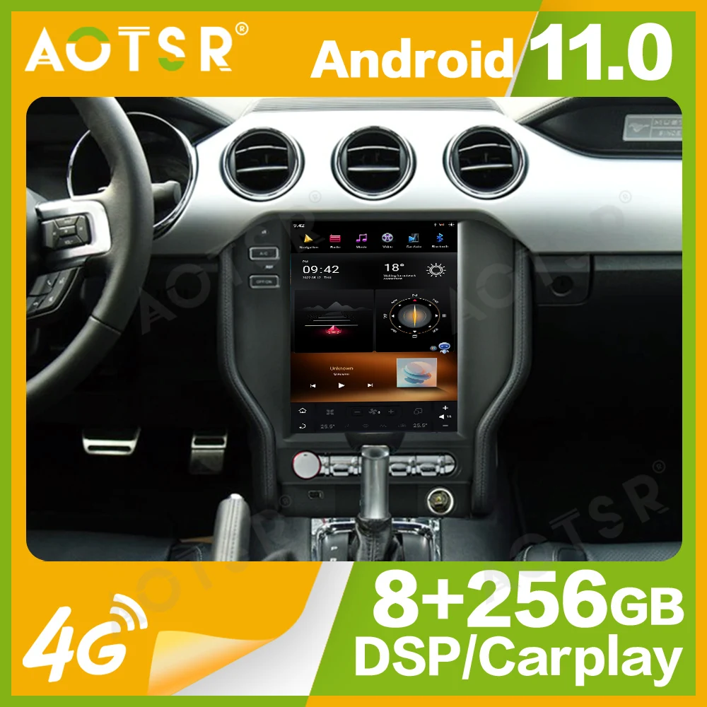 

10.4'' Qualcomm 8 core For Ford Mustang 2015-2017 Car Radio Multimedia Player Android 11 Auto GPS Navi Wireless Carplay Head DSP