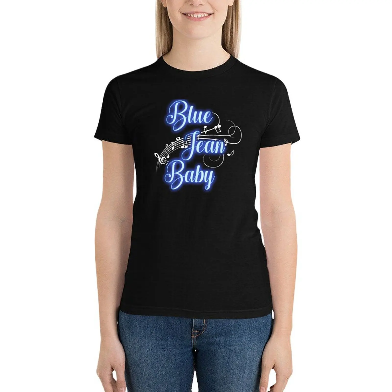 

Blue Jean Baby T-Shirt oversized graphics tops graphic t-shirts for Women