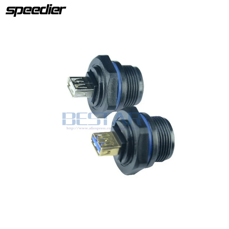 

Waterproof IP67 USB 2.0 4Pin to USB 3.0 9Pin Female-Female Data Connector Plug Socket Adapter for Reliable Data Transfer