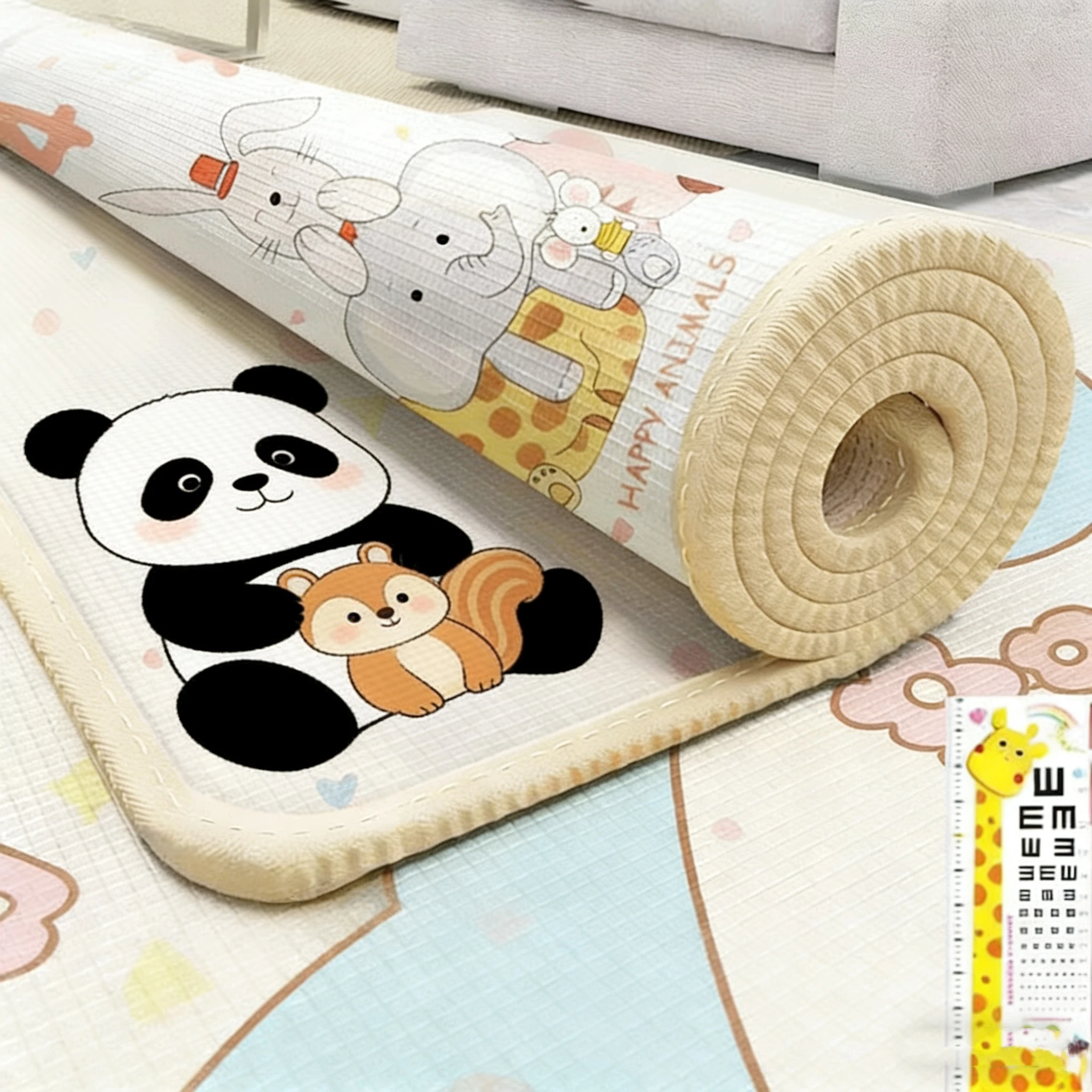 1cm厚の安全なベビー用クロールプレイマット、漫画ライオンキング折りたたみ式マットカーペット、子供用安全マットラグプレイマット