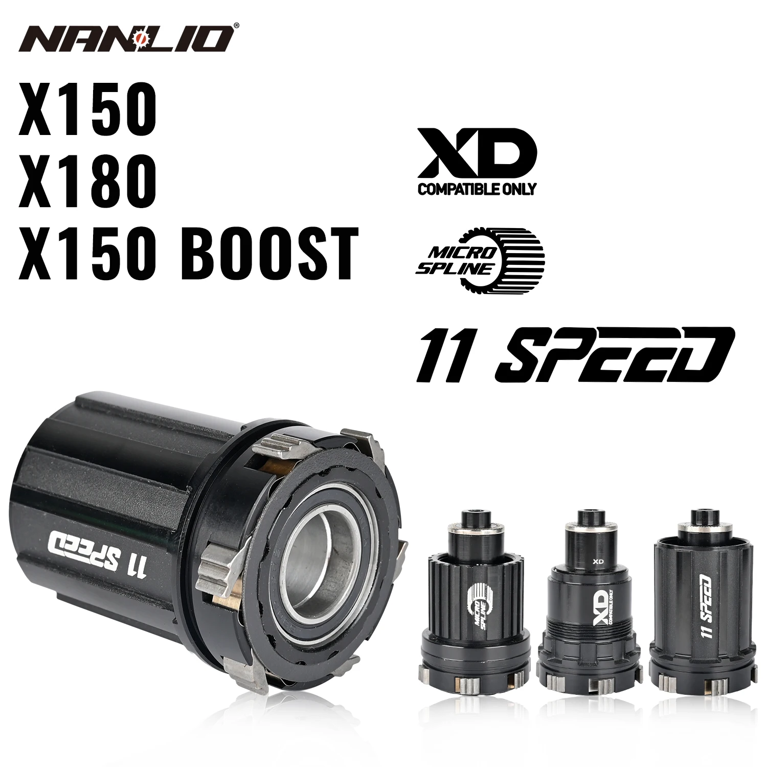 Original Nanlio X150 X180 X360 X150 BOOST Bicycle Hubs Freehub Quick Release via Shaft End Cap Adapter Repair Parts