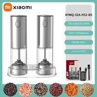 Xiaomi USB Rechargeable Salt Grinder Peppers   Spices Mill Adjustable Coarseness Mills Electric Salt and Pepper Grinder Set