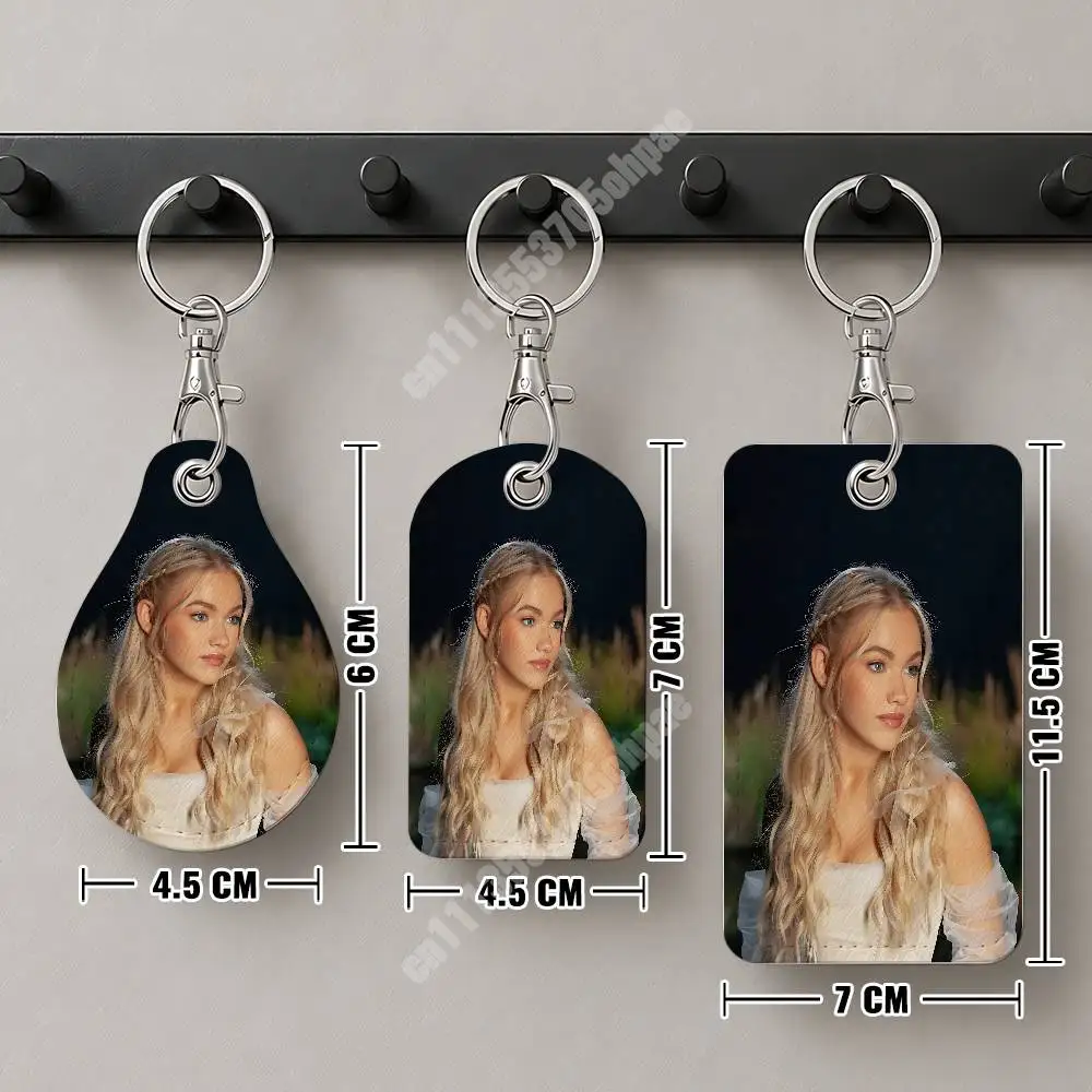 F-Freya S-Skye Somewhere Over The Rainbow Leather Keychain Card Holder for Airtag & Luggage Tags Casual Tracker Cover - view 3