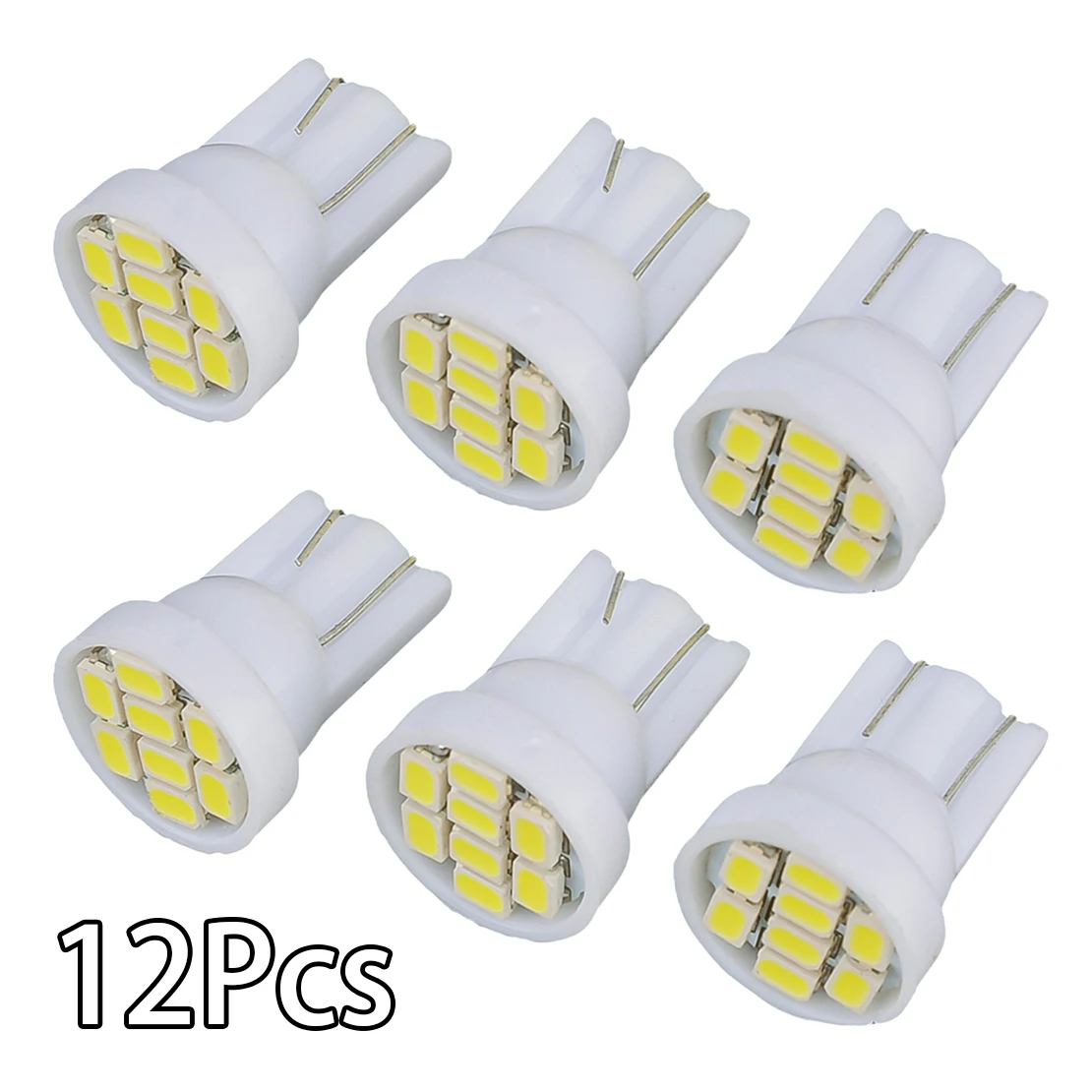 12Pcs/set 6000K White LED Dashboard Gauge Cluster Light Bulbs Fit For Chevrolet C10 C20 C30 Truck 1973-1985 1986 1987 12V DC