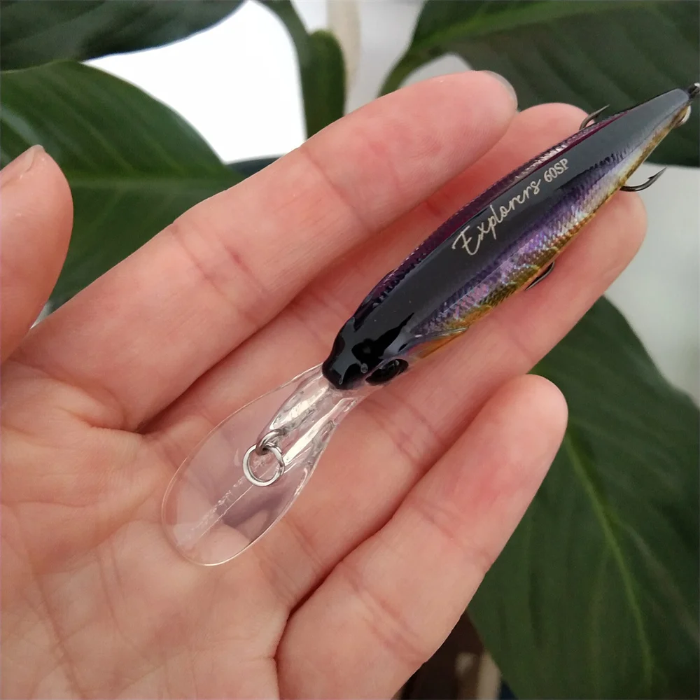 TSURINOYA 6 Stück 60mm 5,7g Schwebender Minnow-Angelköder, Tief tauchend 0-3,7m, Magnetischer Gewichtstransfer, Harter Köder, Wobbler, Crankbait – Detail 10