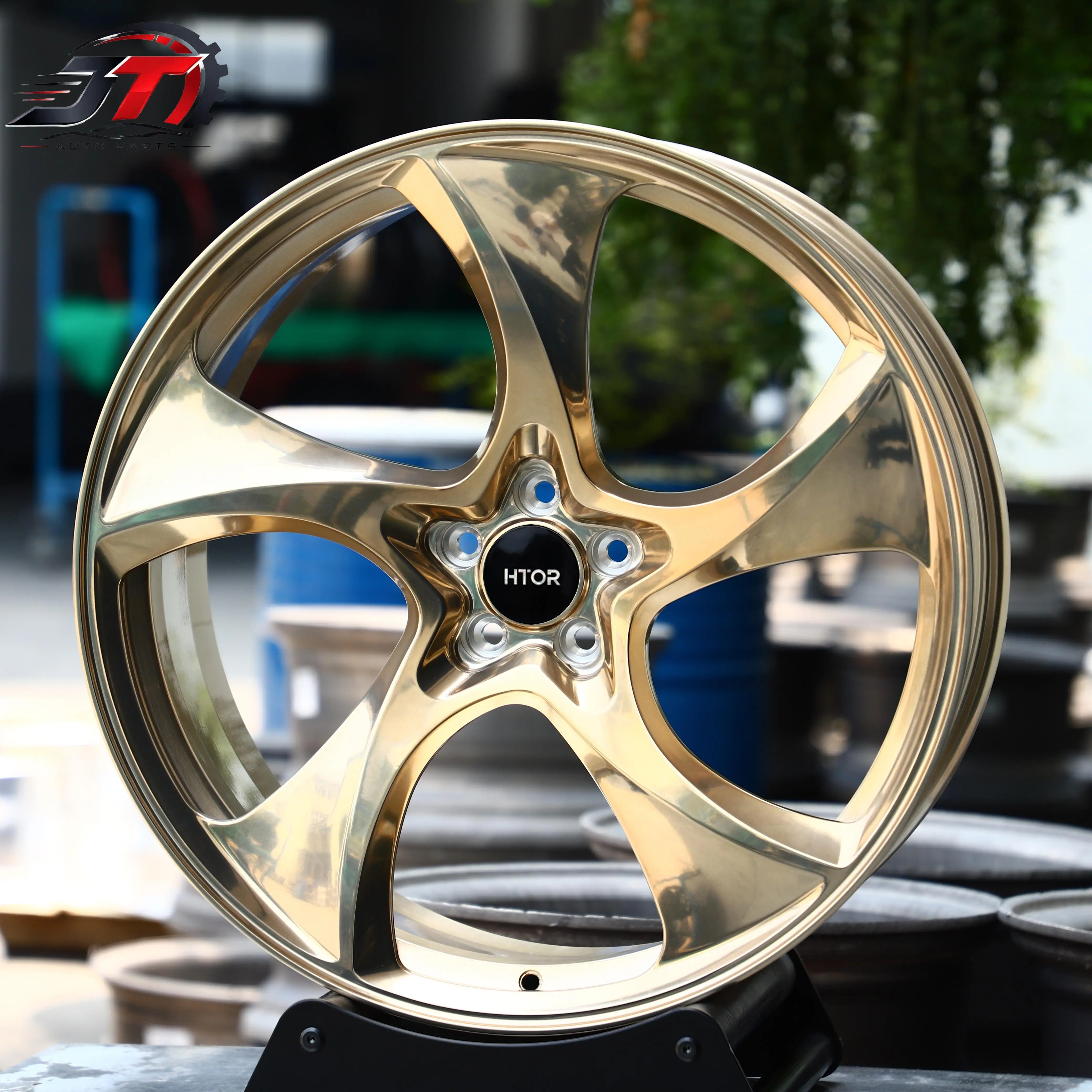 Кованые диски JT Custom 20x9 21x10 22x10.5 22x11.5 5x112 с турбинным дизайном, полированные золотистого цвета, для RS6 Avant, S8, RS E-tron GT.