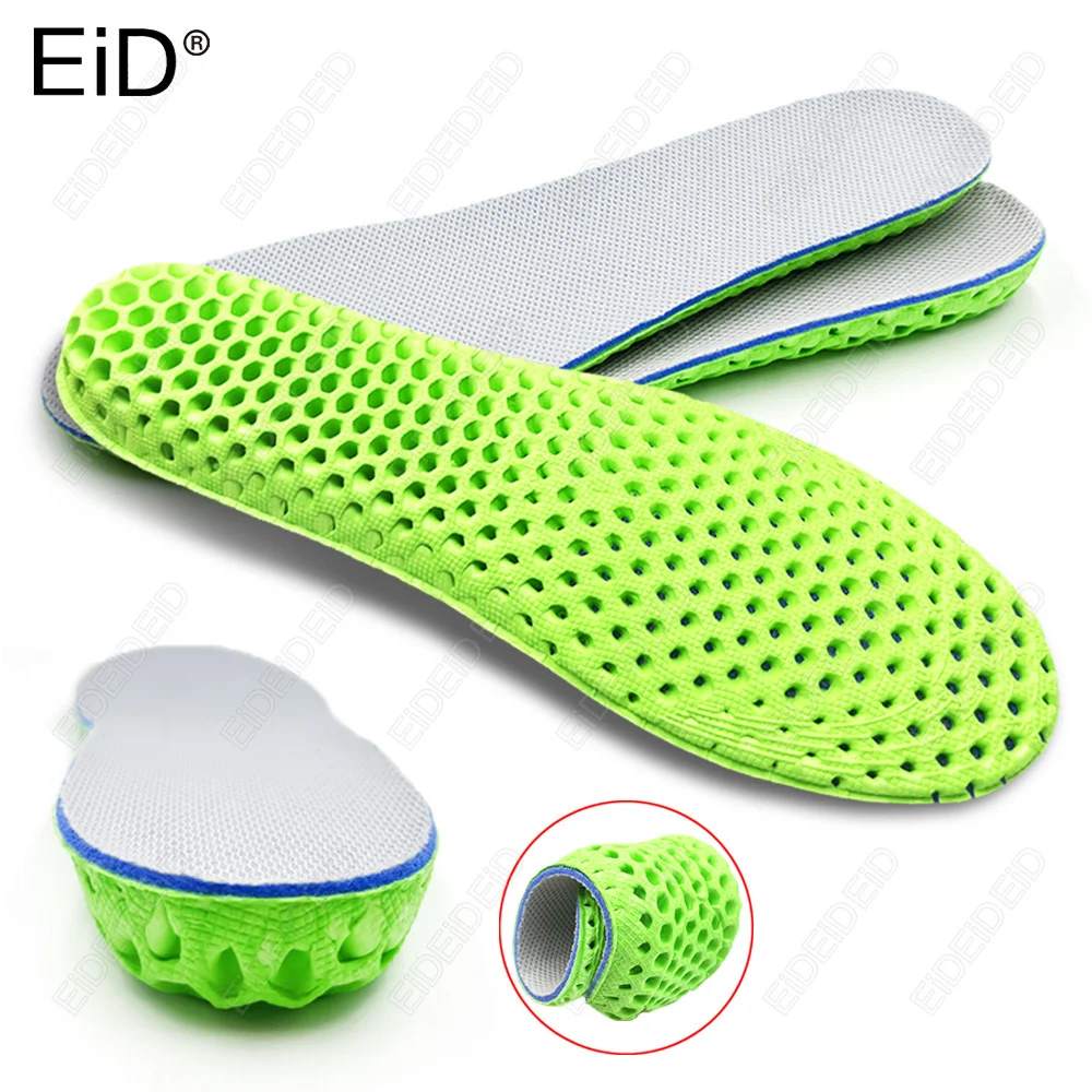 EID 1 paire de semelles intérieures en mousse à mémoire de forme, hauteur 1.5-2.5cm, en maille, déodorantes, respirantes, coussin orthopédique pour la course, pour hommes et femmes, soins des pieds