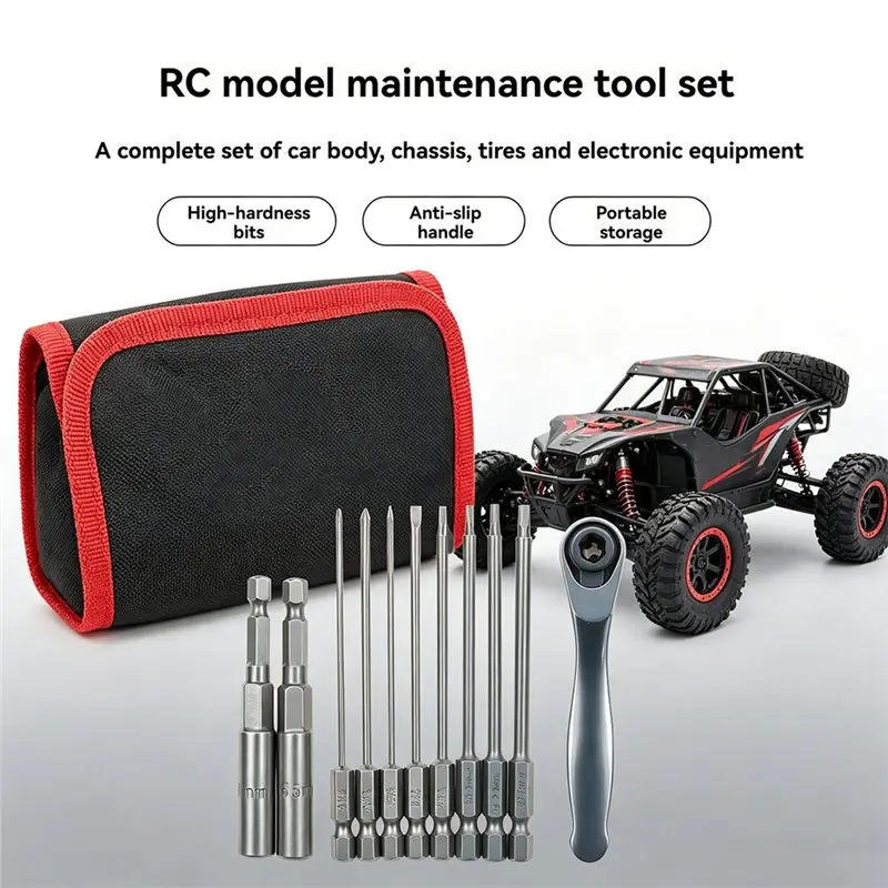 AAAN-RC Repair Tool Kit Hex Screwdriver Set Nut Driver Wrench For 1/8 1/10 RC Car