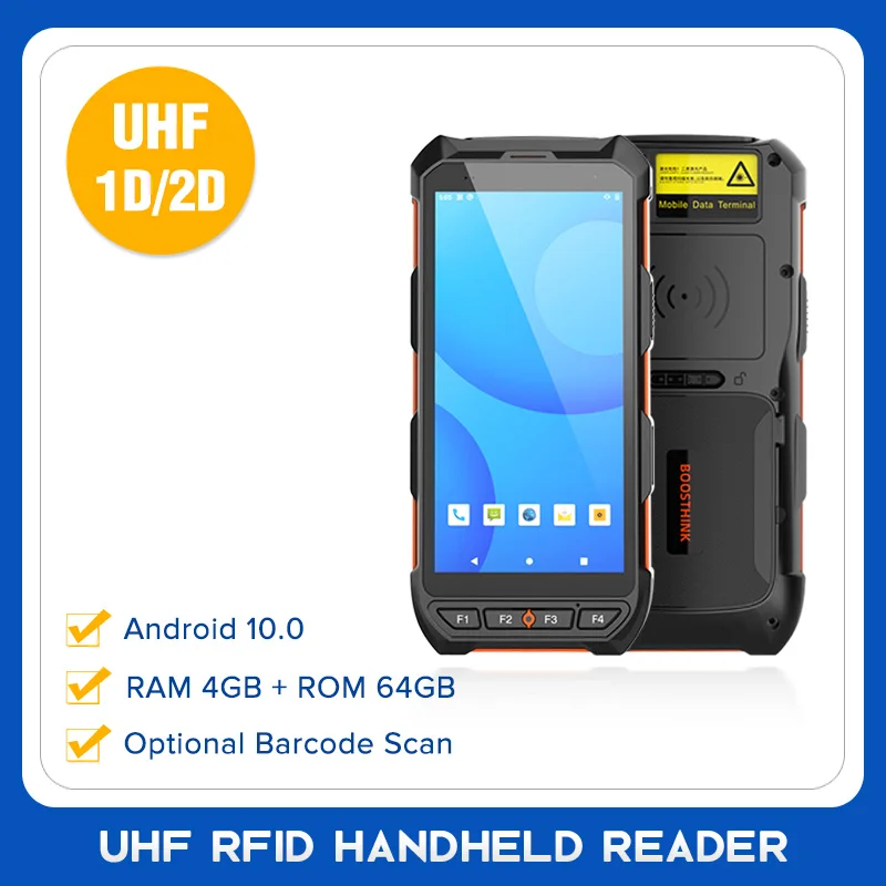 Android 10 IP65 Android Handheld PDA UHF RFID Reader Handheld Scanner for Inventory Management