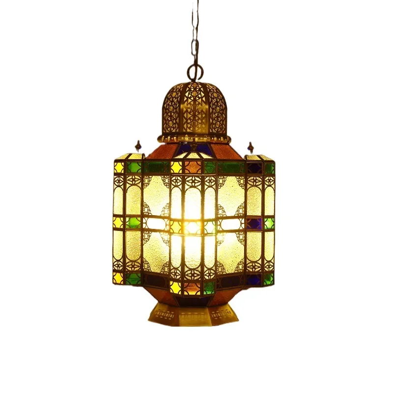 

Living room dining room chandelier copper, hollow solder lamp South East Asia copper lamp