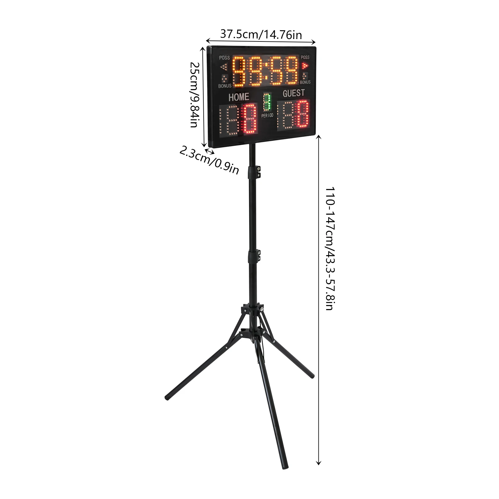 Scoreboard for Indoor & Outdoor Games, Portable Tabletop Electronic Digital Scoreboards with Timer Clock, Led Scoreboard