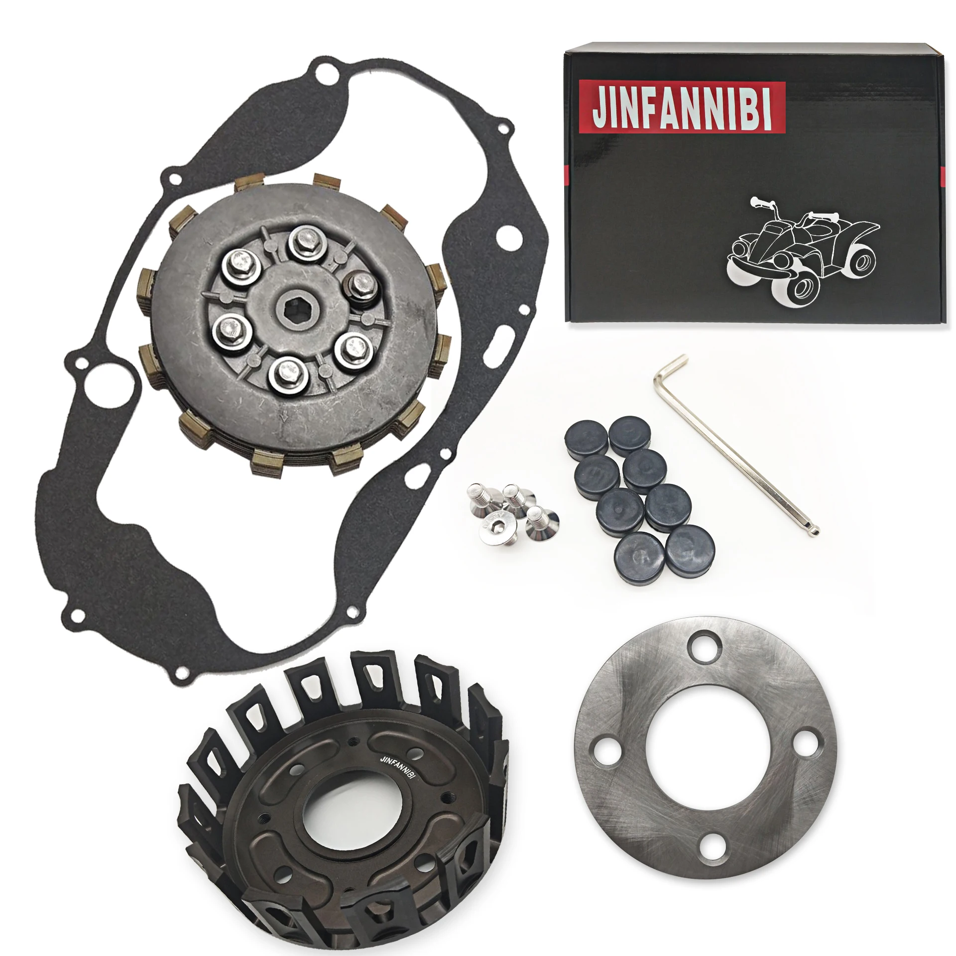 Zestaw sprzęgła CNC Billet pokrywa uszczelka kompatybilny dla Yamaha Banshee 350 YFZ350 1987-2006 tuleje sprzęgła kosz Heavy Duty