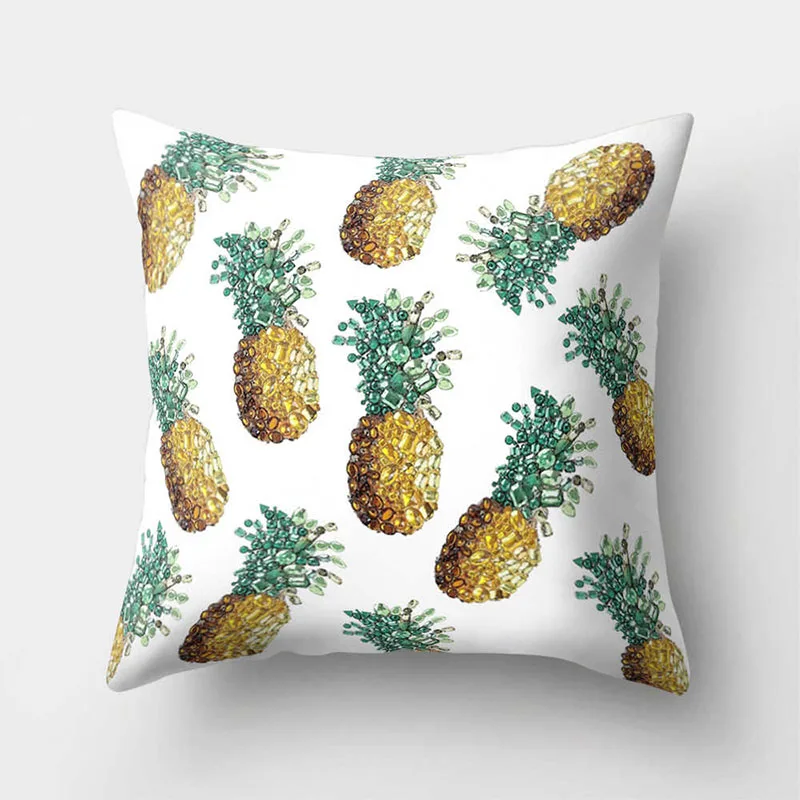 Colorful Fruits Pineapple Cushion Cover 45*45cm Summer Fruit Polyester Throw Pillow Case Sofa Home Decor Pillowcase