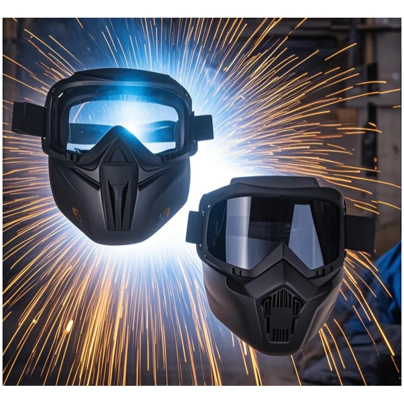 

Защитная маска сварщика, дышащая полнолицевая маска, сварочные очки, маска сварщика, велосипедная маска, противопесочные очки, защитные инструменты