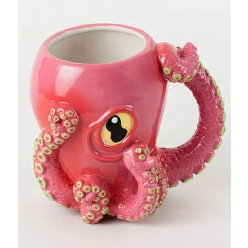 3D Octopus Cup Ceramic Cup Animal Cup Mug Cup Cartoon Animation Ceramic