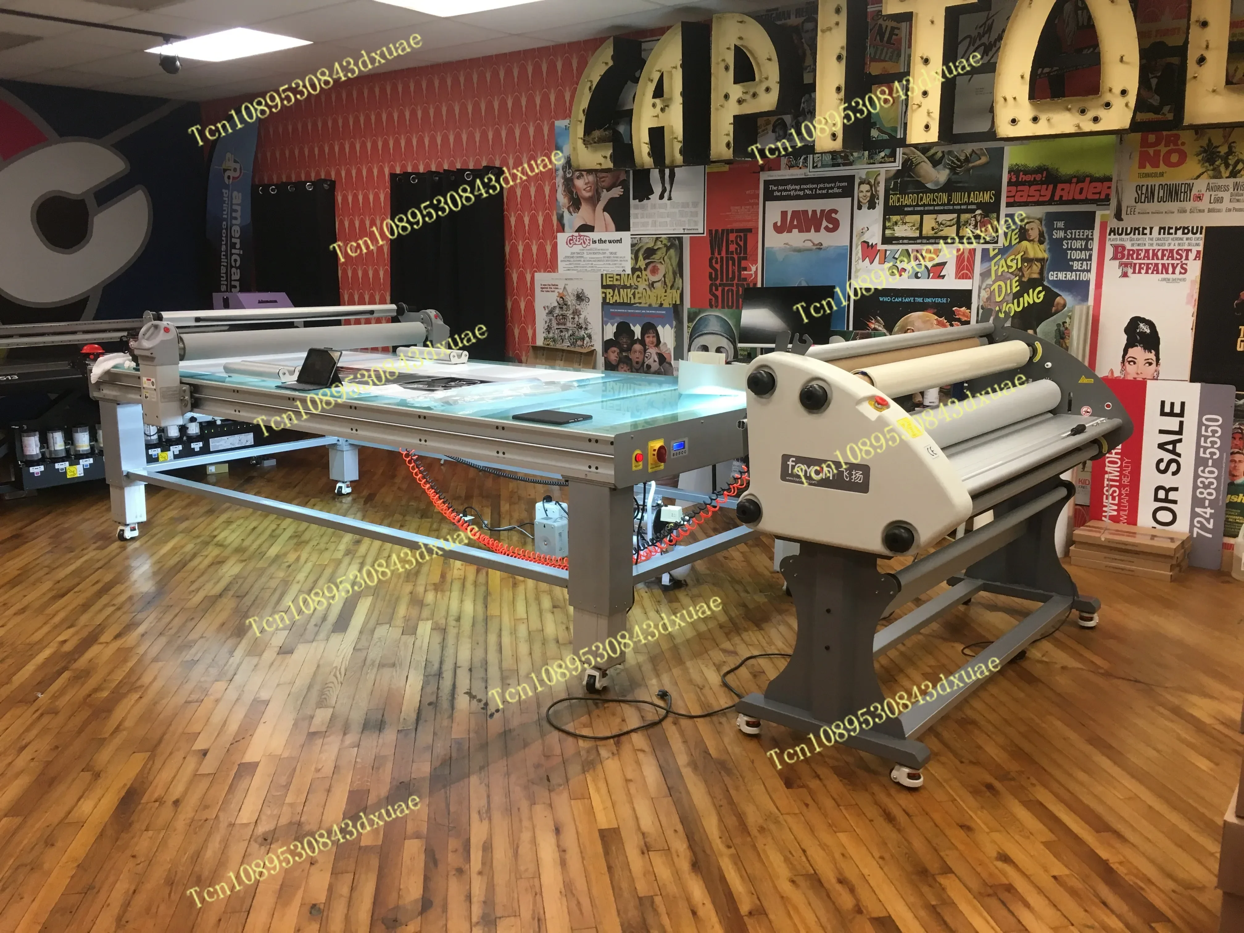 L1056 Vinyl Cold Laminator Fayon Hot Press 1.6m Roller Thermal Laminating Machine