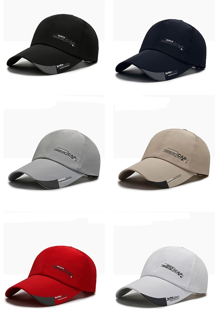 Lässiger Hut Baseball mütze Sport hut einfarbig einfache Baumwolle Sonnenhut lässige Mode Outdoor-Hut für Hip Hop Männer und Frauen – Detail 3
