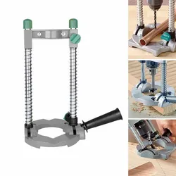 High Quality Drill Guide Stand Electric Pipe Hand Drill Holder with Adjustable Precision Angle Removable Handle Woodworking Tool