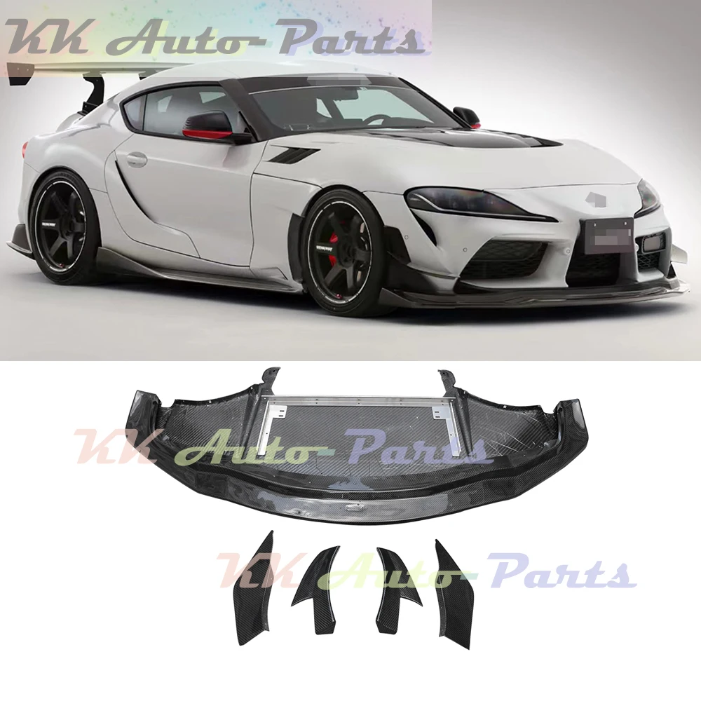 For Toyota SUPRA A90 2TH Carbon Fiber Front Bumper Spoiler Chin Lip 2021UP Auto Tuning