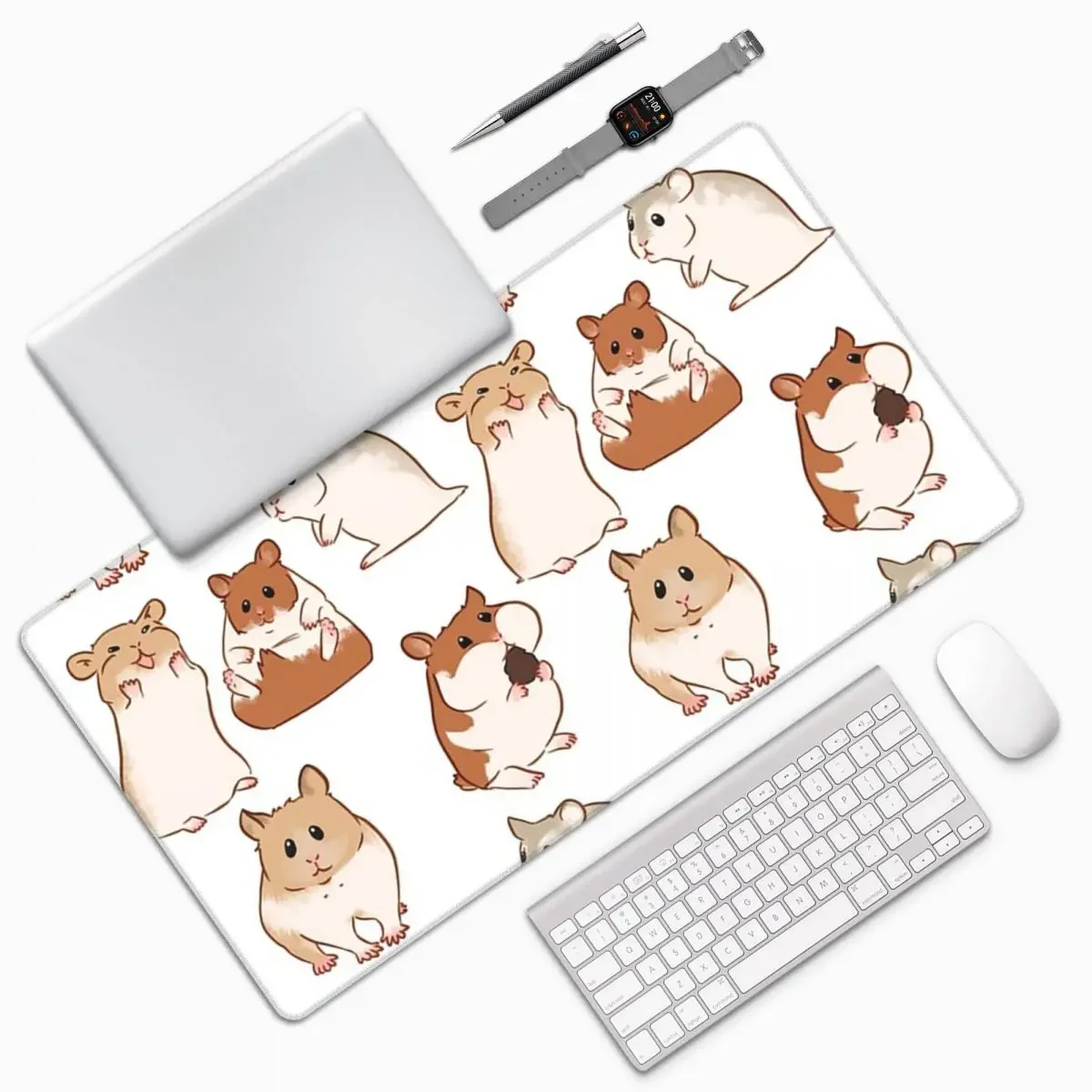Cute Hamster Pattern Large Mouse Pad Computer Keyboard Mouse Mat Gamer PC Laptop Desk Mat Office Accessories Table Mats