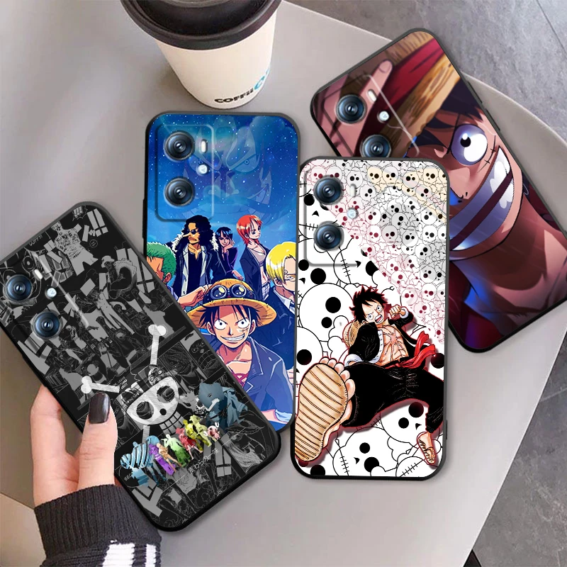 One Piece Luffy Animation For OPPO Find X6 X5 X3 A54S A5 A94 A16 A53S A57 A74 A72 A98 A78 A96 A9 5G Black Back Phone Case